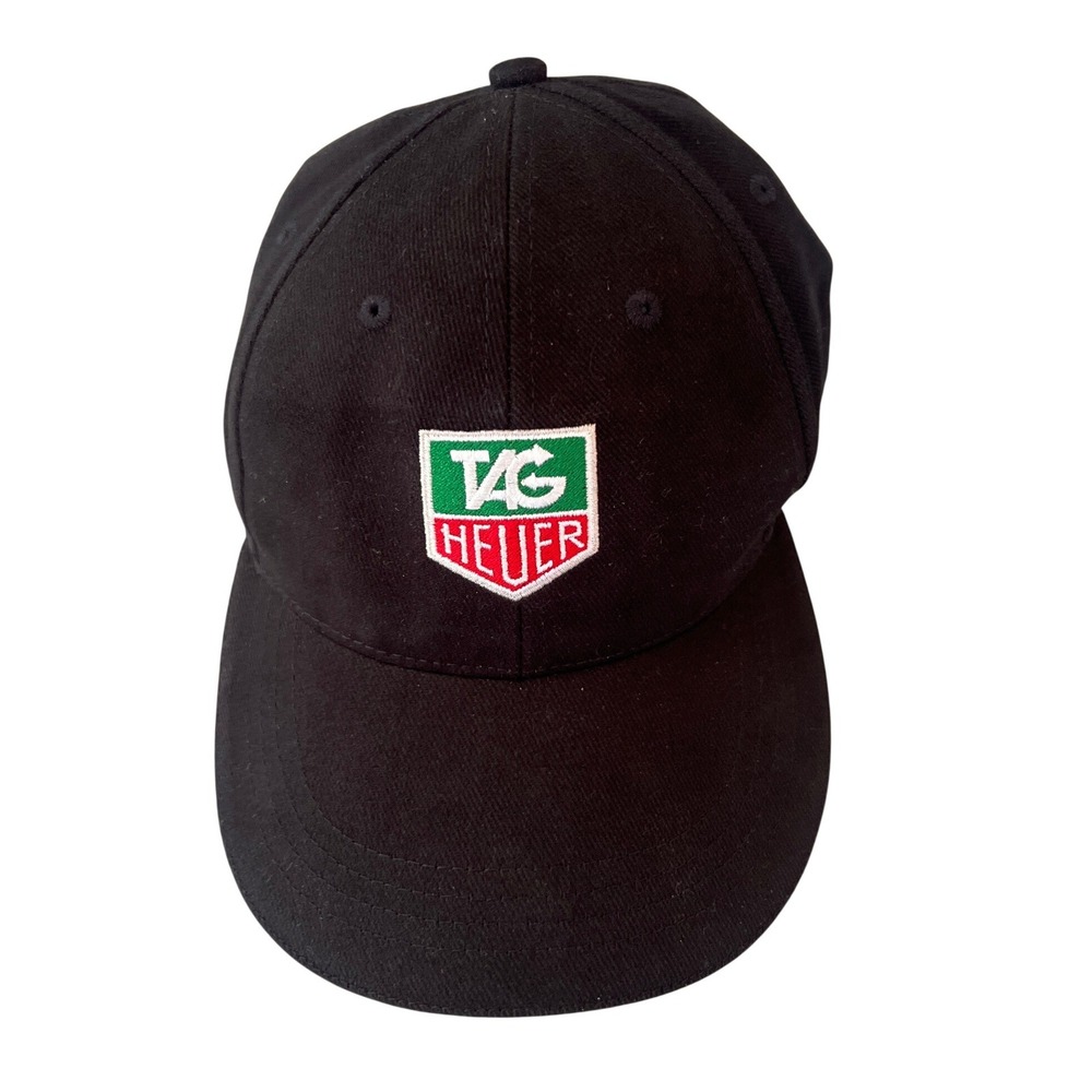 TAG Heuer Black Baseball Cap Embroidered Logo Adjustable Racing Hat